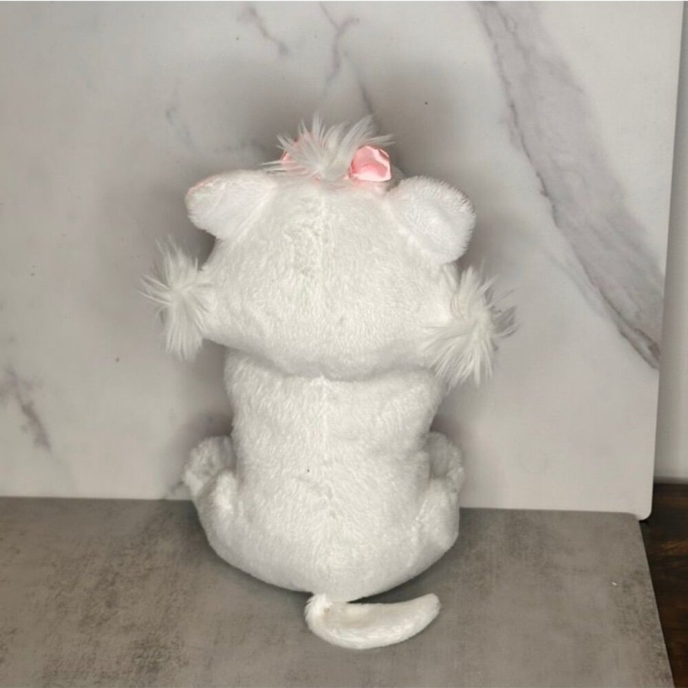 Disney Parks Marie Aristocats Plush Toy 8" White & Pink Baby Stuffed Animal - Picture 14 of 16